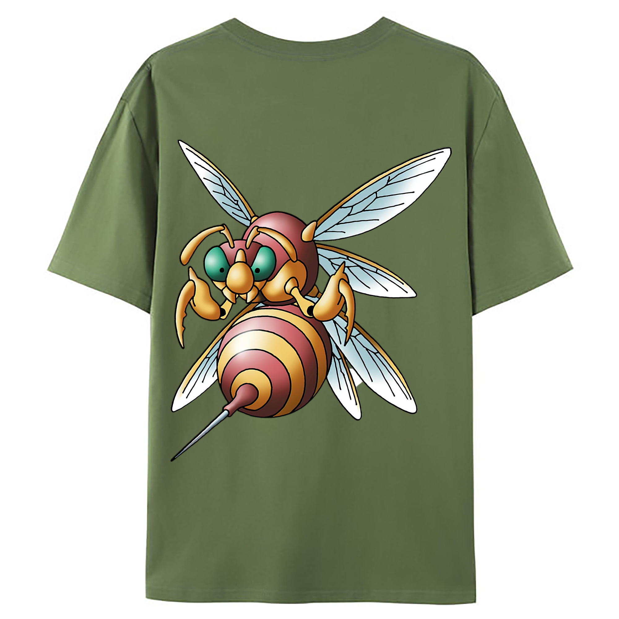 （画像用） ドラゴンクエスト Doragon Kuesuto Dragon Quest 綿100％ メンズ半袖Tシャツ（バックプリント） 通気性